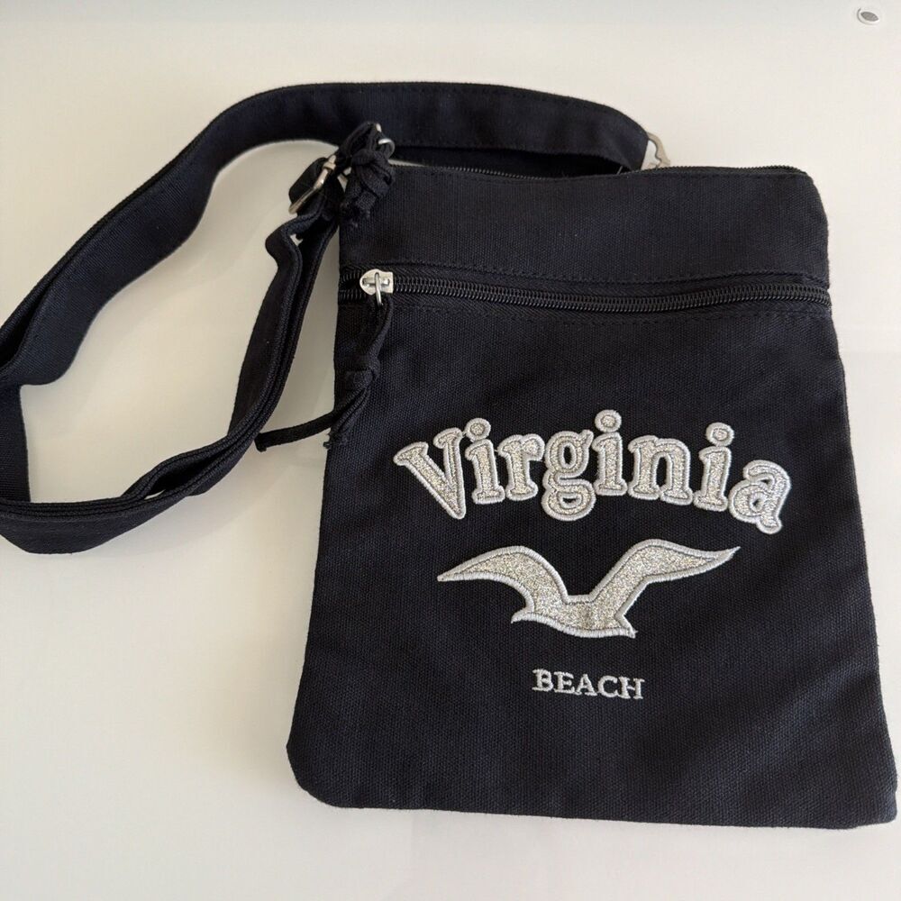 Virginia Beach Crossbody Bag Black And Silver